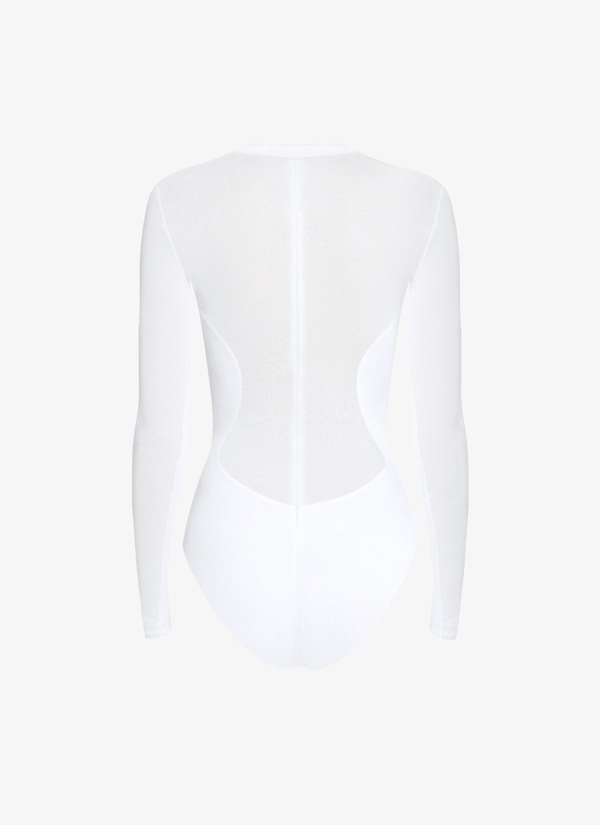 Sheer crepe Bodysuit ALAÏA WHITE SHEER CREPE BODYSUIT